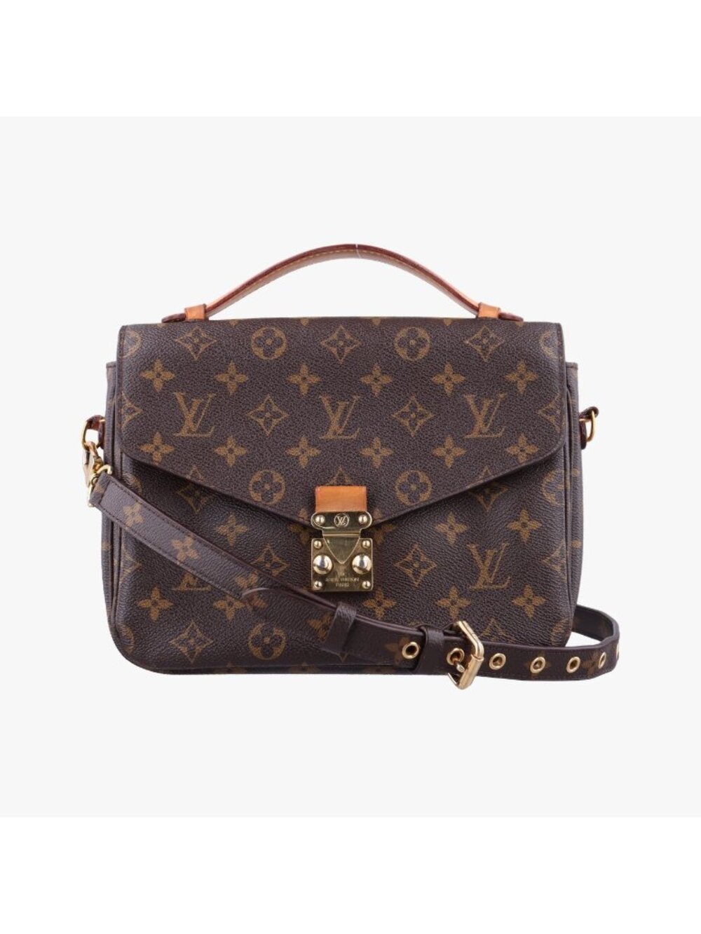 Louis Vuitton Pochette Metis MM Monogram Brown Canvas Handbag